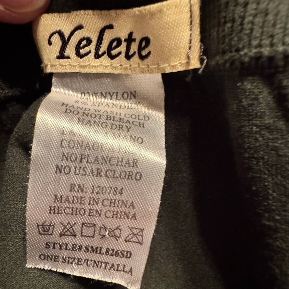 olive green Pants STRETCHY “one size” fits size 0-14 waist 12in length 26in - Picture 3 of 3